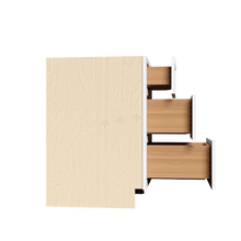 Load image into Gallery viewer, Urban Slim White Shaker Painted Finish Drawer Base Cabinet with 3 Drawers