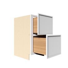 Load image into Gallery viewer, Urban Slim White Shaker Painted Finish Drawer Base Cabinet with 2 Drawers