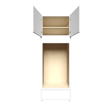 Load image into Gallery viewer, Urban Slim White Shaker Painted Finish Double Oven Cabinet with 1 Bottom Drawer and 2 Upper Doors