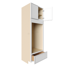 Load image into Gallery viewer, Urban Slim White Shaker Painted Finish Double Oven Cabinet with 1 Bottom Drawer and 2 Upper Doors