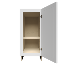 Load image into Gallery viewer, Urban Slim White Shaker Painted Finish Full Height Base Cabinet with 1 Door and 1 Shelf