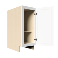 Load image into Gallery viewer, Urban Slim White Shaker Painted Finish Full Height Base Cabinet with 1 Door and 1 Shelf