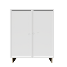 Load image into Gallery viewer, Urban Slim White Shaker Painted Finish Full Height Base Cabinet with 2 Doors and 1 Shelf