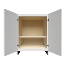 Load image into Gallery viewer, Urban Slim White Shaker Painted Finish Full Height Base Cabinet with 2 Doors and 1 Shelf