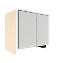 Load image into Gallery viewer, Urban Slim White Shaker Painted Finish Full Height Base Cabinet with 2 Doors and 1 Shelf