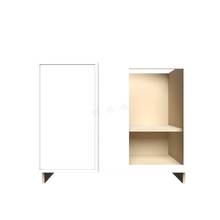 Load image into Gallery viewer, Urban Slim White Shaker Painted Finish Full Height Blind Base Cabinet with 1 Door and 1 Shelf