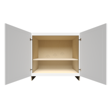 Load image into Gallery viewer, Urban Slim White Shaker Painted Finish Full Height Tall Vanity Base Cabinet with 2 Doors