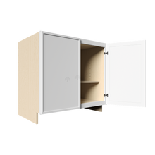 Load image into Gallery viewer, Urban Slim White Shaker Painted Finish Full Height Tall Vanity Base Cabinet with 2 Doors