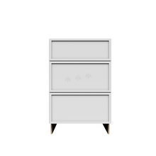 Load image into Gallery viewer, Urban Slim White Shaker Painted Finish Tall Vanity Drawer Base Cabinet with 3 Drawers