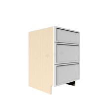 Load image into Gallery viewer, Urban Slim White Shaker Painted Finish Tall Vanity Drawer Base Cabinet with 3 Drawers