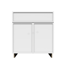 Load image into Gallery viewer, Urban Slim White Shaker Painted Finish Tall Vanity Sink Base Cabinet with 1 False Drawer and 2 Doors