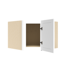 Load image into Gallery viewer, Urban Slim White Shaker Painted Finish Wall Diagonal Corner Cabinet