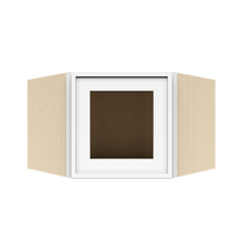 Load image into Gallery viewer, Urban Slim White Shaker Painted Finish Wall Diagonal Mullion Door Cabinet