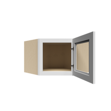 Load image into Gallery viewer, Urban Slim White Shaker Painted Finish Wall Diagonal Mullion Door Cabinet