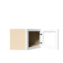 Load image into Gallery viewer, Urban Slim White Shaker Painted Finish Wall Diagonal Mullion Door Cabinet