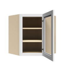 Load image into Gallery viewer, Urban Slim White Shaker Painted Finish Wall Diagonal Mullion Door Cabinet