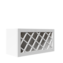 Load image into Gallery viewer, Urban Slim White Shaker Painted Finish Wall Wine Rack Cabinet