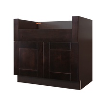 Load image into Gallery viewer, Anchester Series Espresso Shaker Farm Sink Base Cabinet