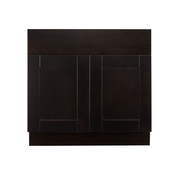 Anchester Espresso Base Cabinet 2 Drawers 2 Doors 1 Adjustable Shelf