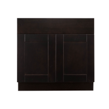 Load image into Gallery viewer, Anchester Espresso Base Cabinet 2 Drawers 2 Doors 1 Adjustable Shelf