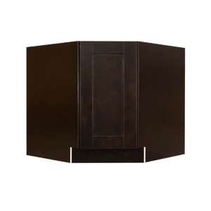 Anchester Espresso Base Diagonal Cabinet 1 Door 1 Adjustable Shelf