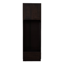 Load image into Gallery viewer, Anchester Espresso Tall Double Oven Cabinet 2 Upper Doors and 1 Lower Drawer