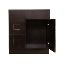 Load image into Gallery viewer, Anchester Espresso Vanity Sink Base Cabinet 1 Dummy Drawer 1 Door (Left)