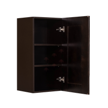 Load image into Gallery viewer, Anchester Espresso Wall Cabinet 1 Door 2 Adjustable Shelves 30-inch Height