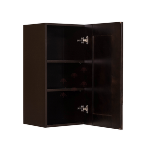 Anchester Espresso Wall Cabinet 1 Door 2 Adjustable Shelves 30-inch Height