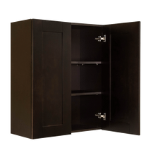 Load image into Gallery viewer, Anchester Espresso Wall Cabinet 2 Doors 2 Adjustable Shelves