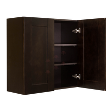 Load image into Gallery viewer, Anchester Espresso Wall Cabinet 2 Doors 2 Adjustable Shelves With 30-inch Height