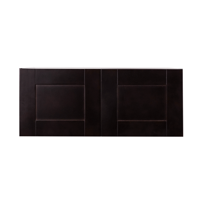 Anchester Espresso Wall Cabinet 2 Doors No Shelf 24inch Depth