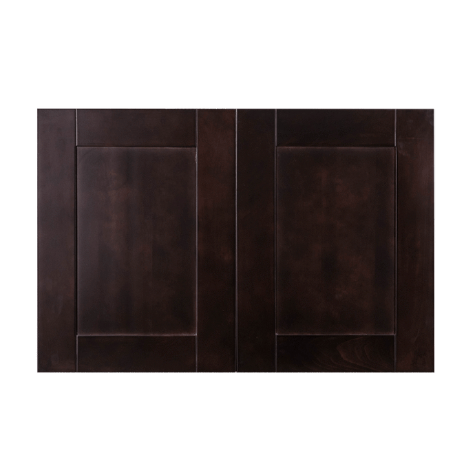 Anchester Espresso Wall Cabinet 2 Doors 1 Adjustable Shelf 24inch Depth