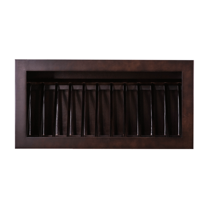 Anchester Espresso Wall Dish Holder Cabinet