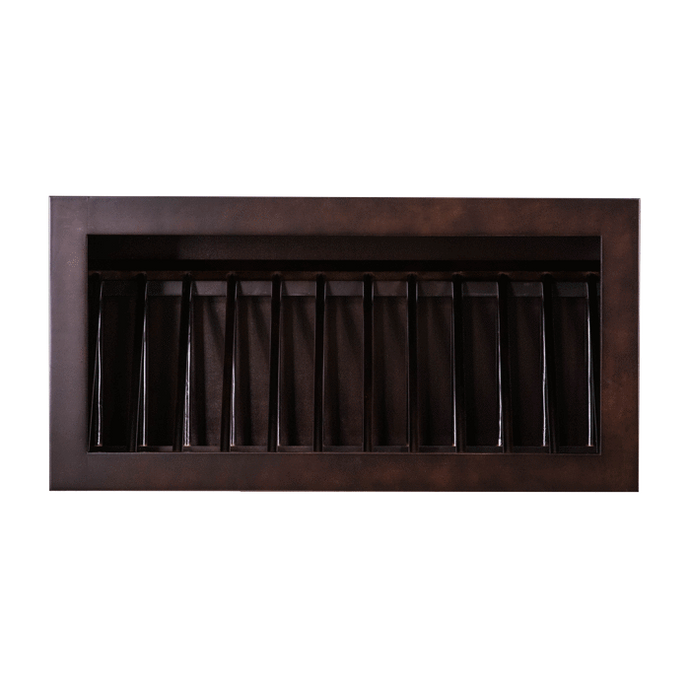 Anchester Espresso Wall Dish Holder Cabinet