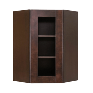 Anchester Espresso Wall Diagonal Corner 1 Door 2 Adjustable Shelves