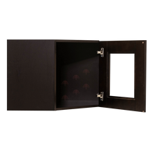 Load image into Gallery viewer, Anchester Espresso Wall Mullion Door Diagonal Corner Cabinet 1 Door No Shelf Glass Not Included