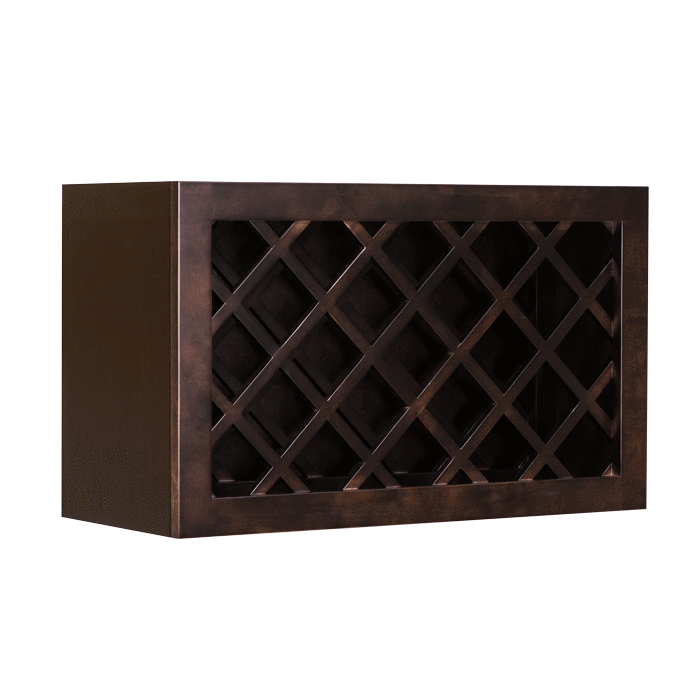 Anchester Espresso Wall Wine Rack Cabinet LifeArt Cabinetry