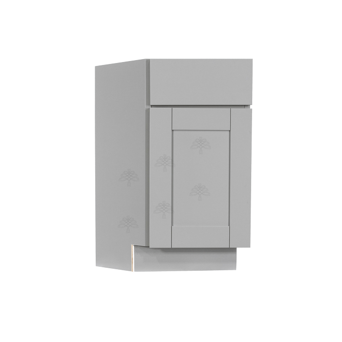 Anchester Gray Base End Angle Cabinet 1 Fake Drawer 1 Door 1 Adjustable Shelf (Left)