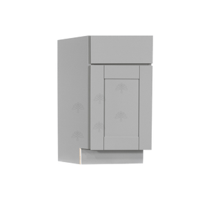 Anchester Gray Base End Angle Cabinet 1 Fake Drawer 1 Door 1 Adjustable Shelf (Left)