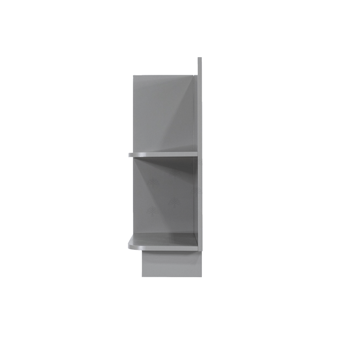 Anchester Gray Base Open End Shelf 12 inch No Door 1 Fixed Shelf (Left)