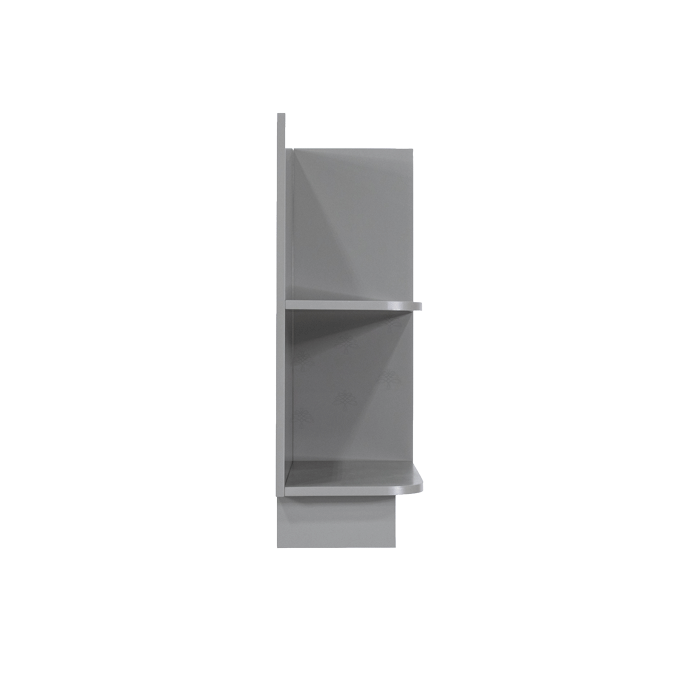 Anchester Gray Base Open End Shelf 12 inch No Door 1 Fixed Shelf (Right)