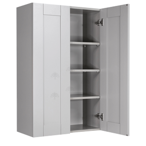 Anchester Gray Wall Cabinet 2 Doors 3 Adjustable Shelves