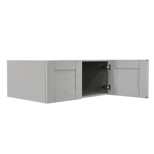 Anchester Gray Wall Cabinet 2 Doors No Shelf 24inch Depth