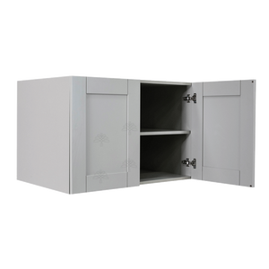 Anchester Gray Wall Cabinet 2 Doors 1 Adjustable Shelf 24inch Depth