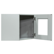 Load image into Gallery viewer, Anchester Gray Wall Mullion Door Diagonal Corner Cabinet 1 Door No Shelf Glass Not Included