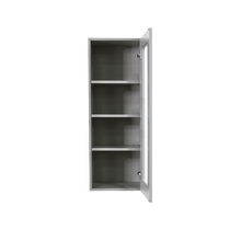 Load image into Gallery viewer, Anchester Gray Wall Mullion Door Cabinet 1 Door 3 Adjustable Shelves Glass Not Included