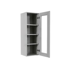 Load image into Gallery viewer, Anchester Gray Wall Mullion Door Cabinet 1 Door 3 Adjustable Shelves Glass Not Included