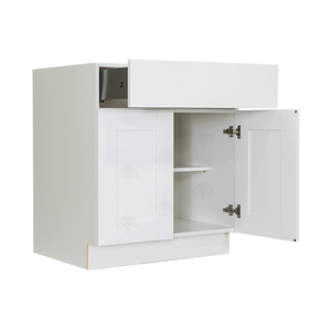 Anchester White Base Cabinet 1 Drawer 2 Doors 1 Adjustable Shelf