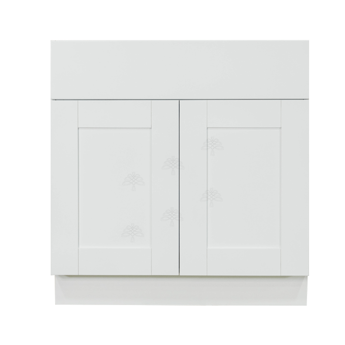 Anchester White Base Cabinet 2 Drawers 2 Doors 1 Adjustable Shelf